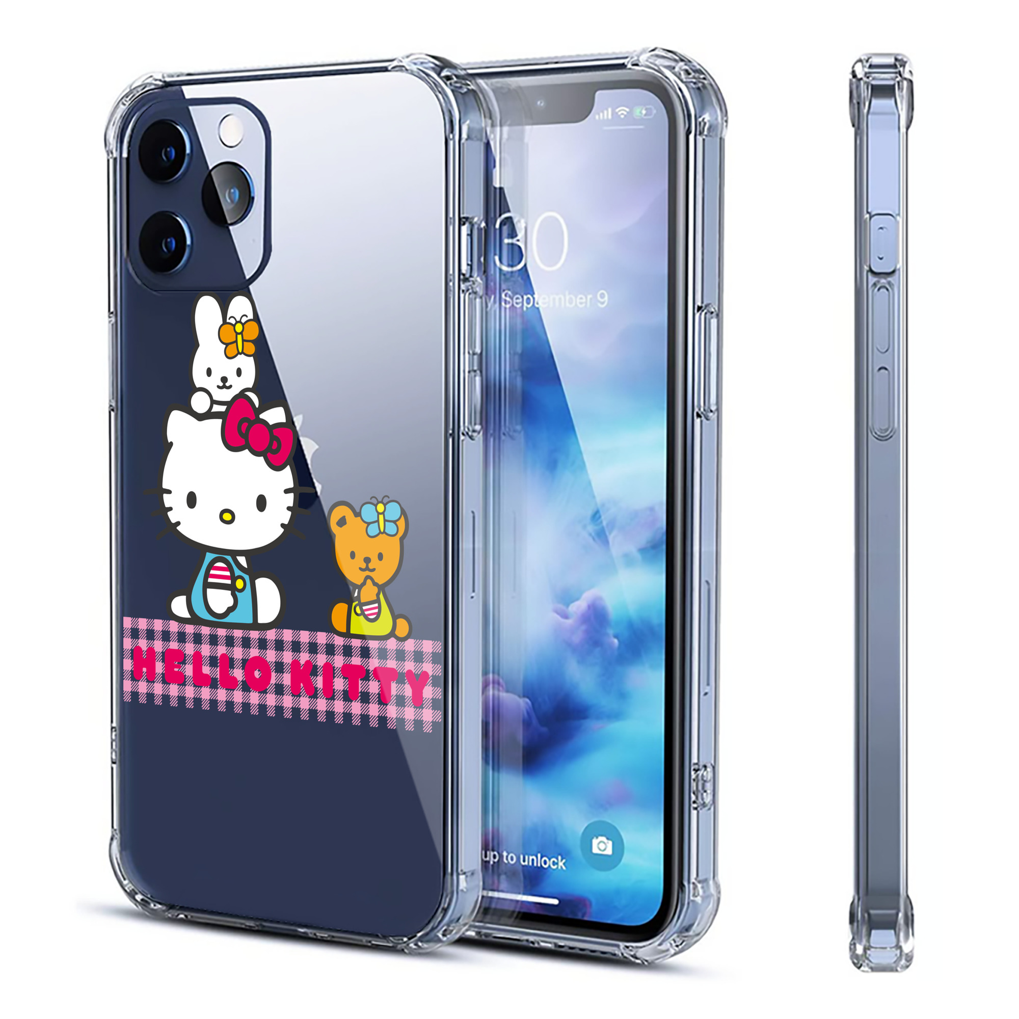 （画像用） Hello Kitty ハローキティ 【iPhone 12シリーズ対応】透明スマホケース（クリアソフトケース）